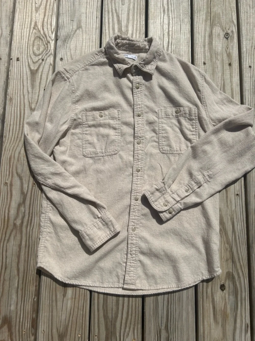Sonoma Supersoft Flannel mens Color Beige Size Medium Classic Outdoor Cozy